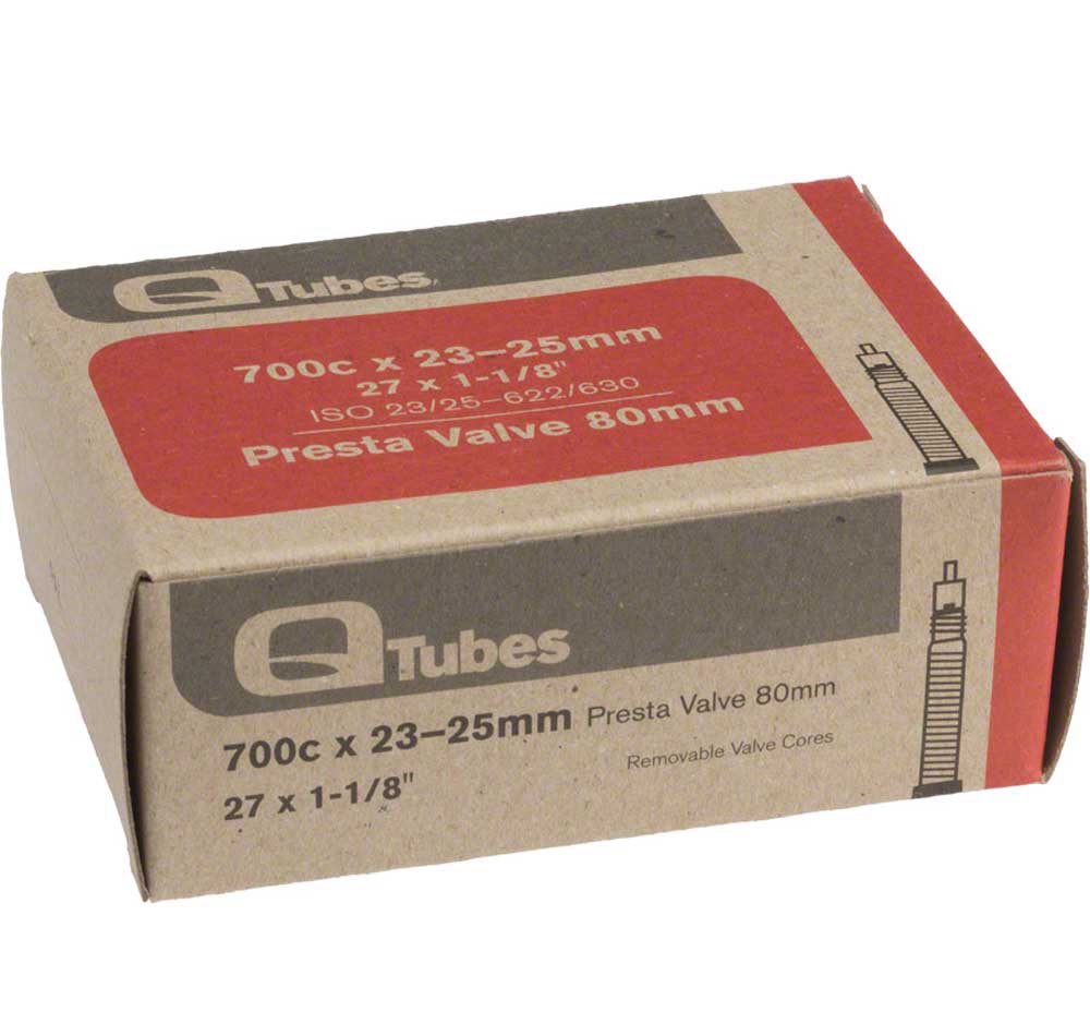 Q-Tubes 700c x 23-25mm 80mm Presta Valve Tube - Image 2